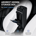 Premium Hidden Magnetic Armrest Storage Box for Model 3 Highland