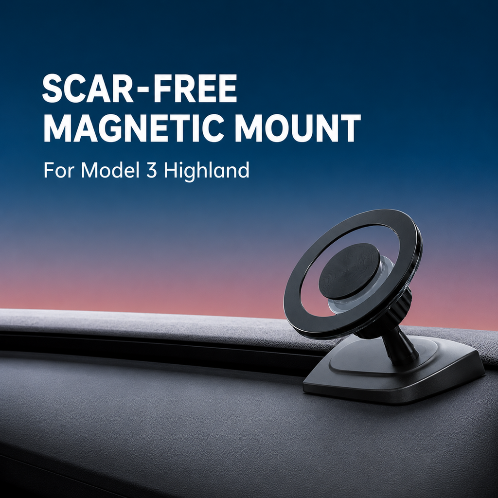 Premium Stealth Magnetic Phone Mount for Model 3 Highland