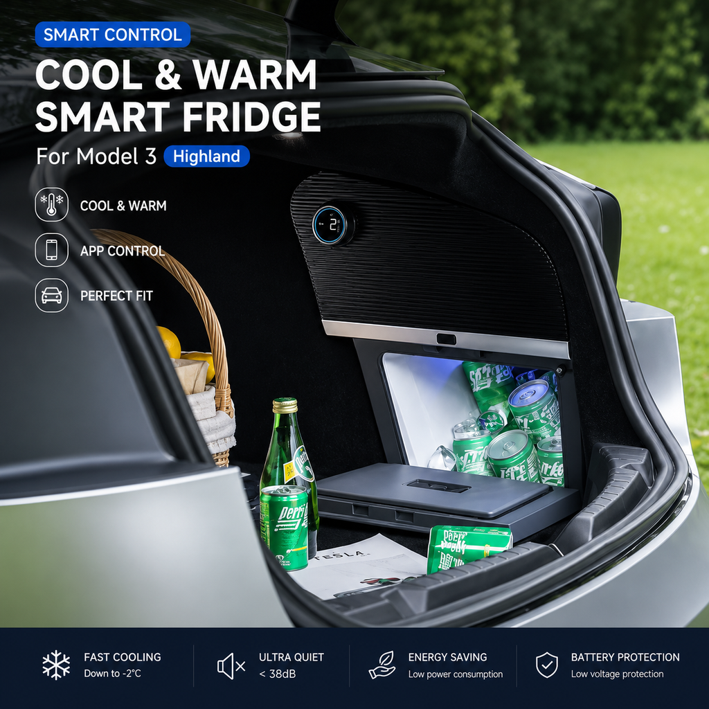 Rear Trunk Mini Fridge Refrigerator & Freezer for Model 3 Highland