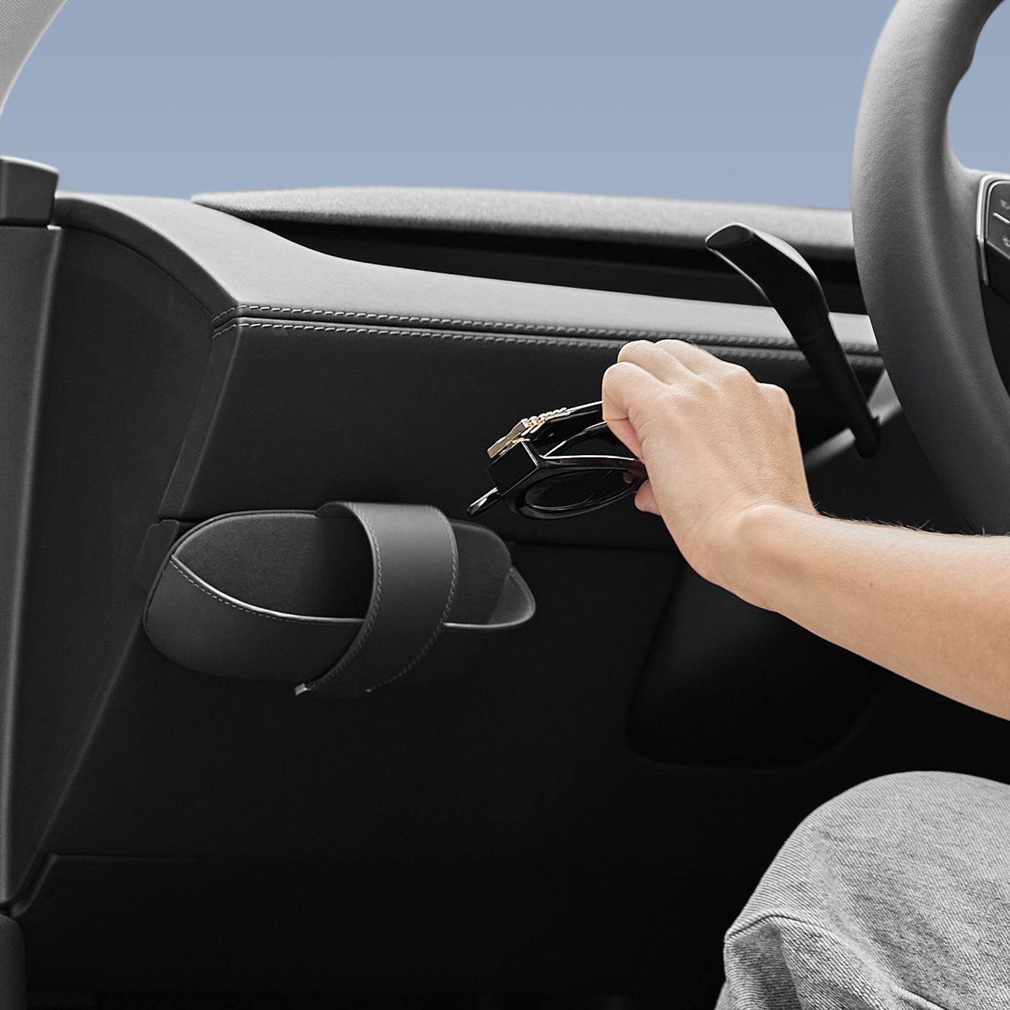 Premium Magnetic Car Sunglasses Holder for Model Y L