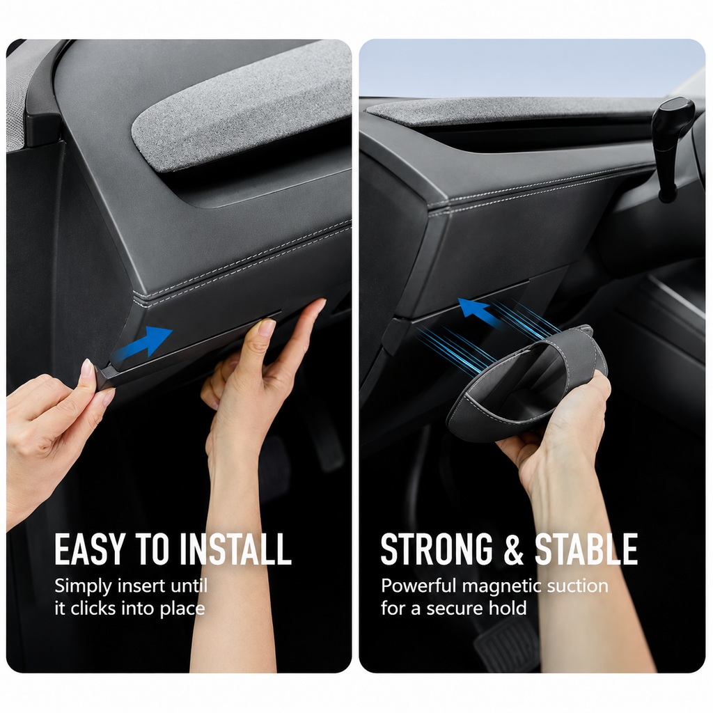 Premium Magnetic Car Sunglasses Holder for Model Y L