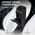 Premium Hidden Magnetic Armrest Storage Box for Model Y Juniper
