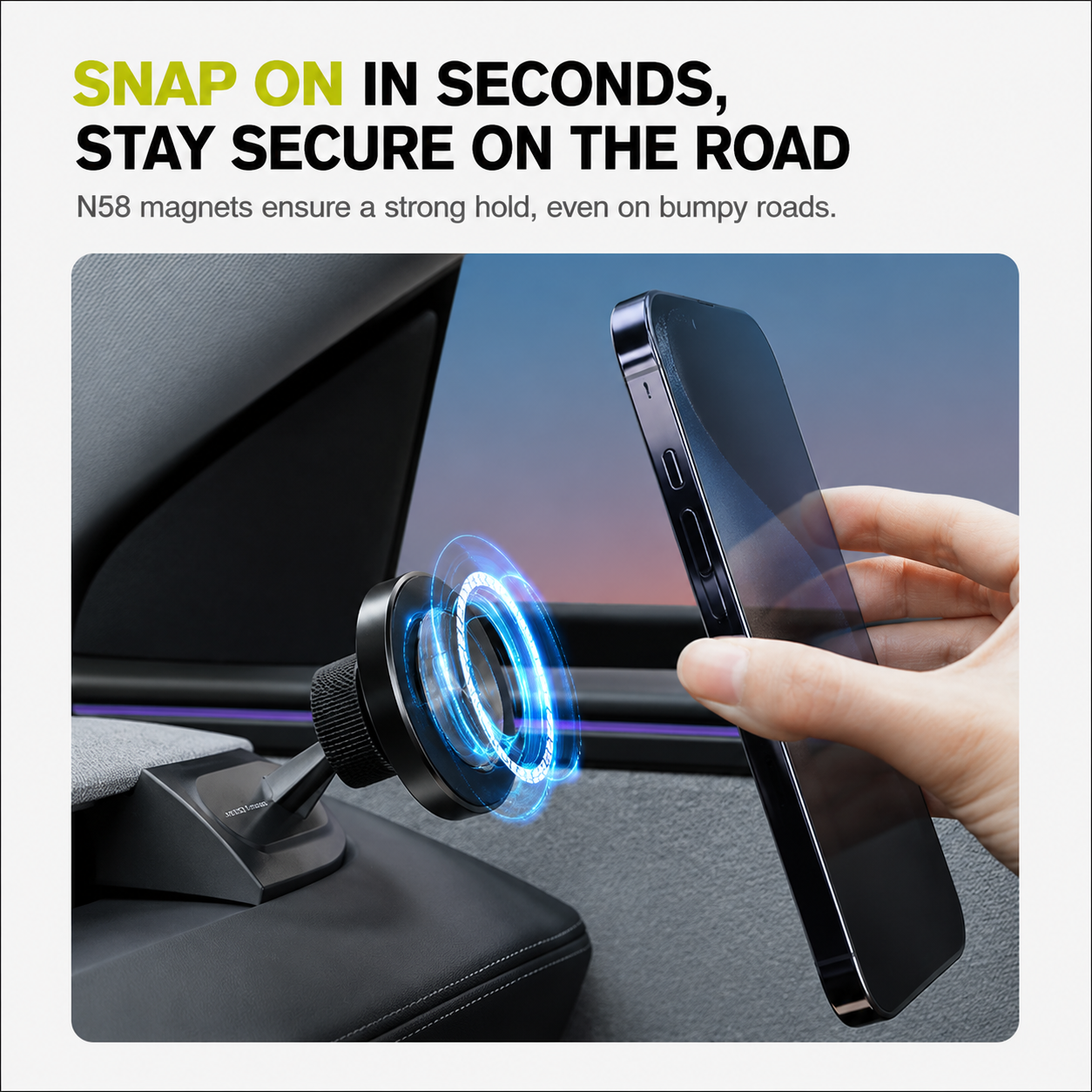 Premium Stealth Magnetic Phone Mount for Model 3 Highland