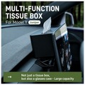 Multifunctional Tissue Box Holder with Glasses Storage Organizer for Y Juniper