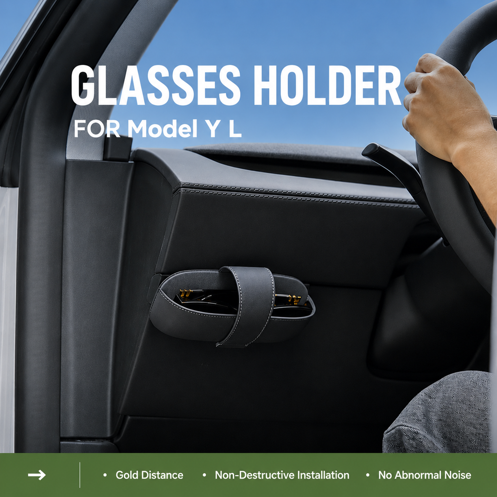 Premium Magnetic Car Sunglasses Holder for Model Y L