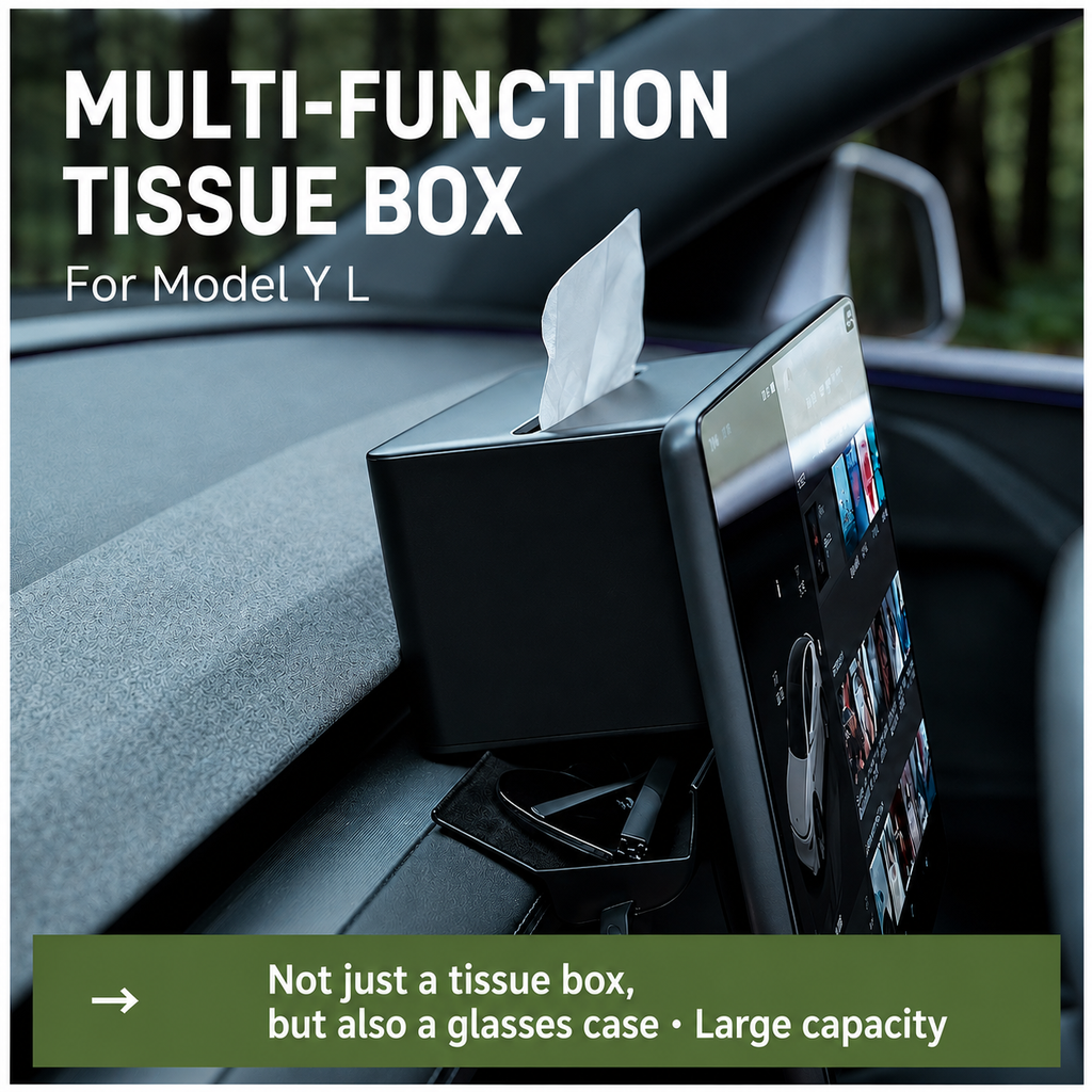 Multifunctional Tissue Box Holder with Glasses Storage Organizer For YL