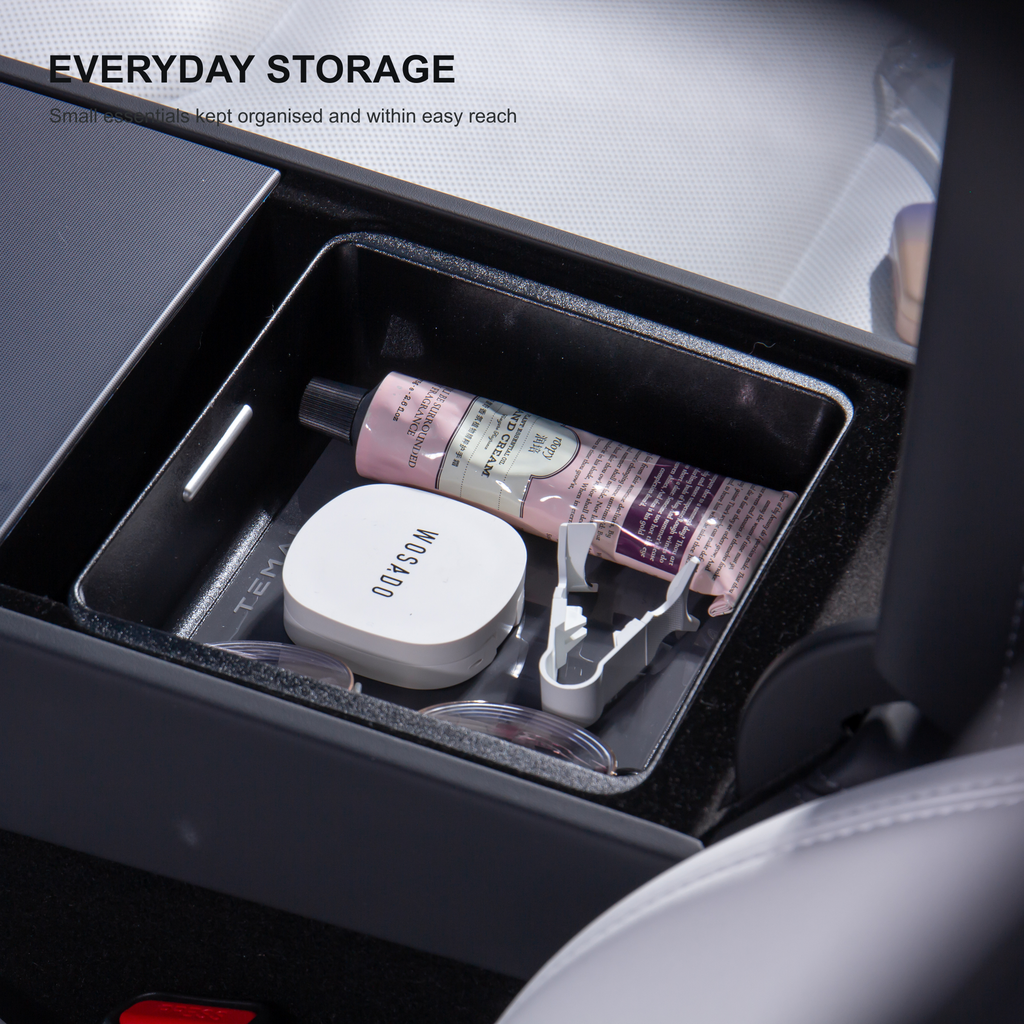 TEMAI Armrest Storage Tray compatible with Tesla Model 3 Highland / Model Y Juniper / Y L