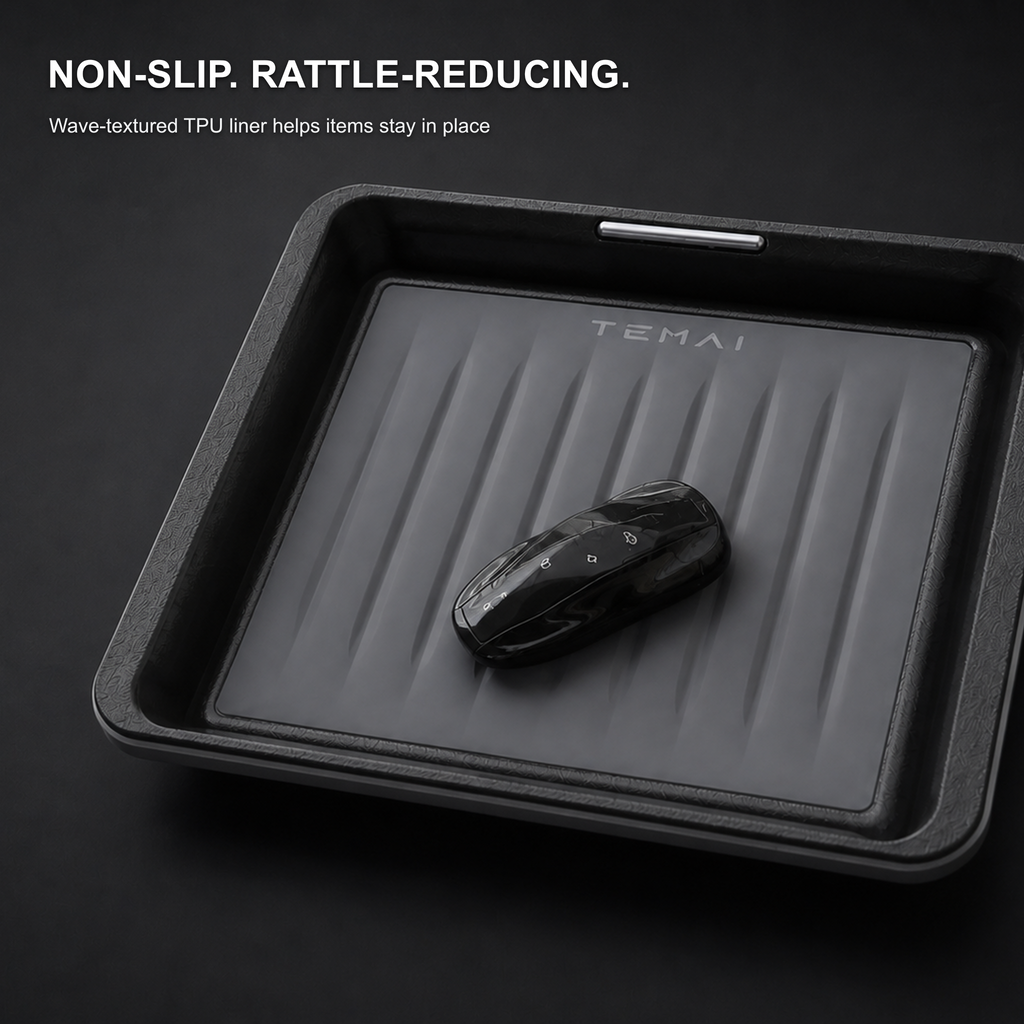 TEMAI Armrest Storage Tray compatible with Tesla Model 3 Highland / Model Y Juniper / Y L