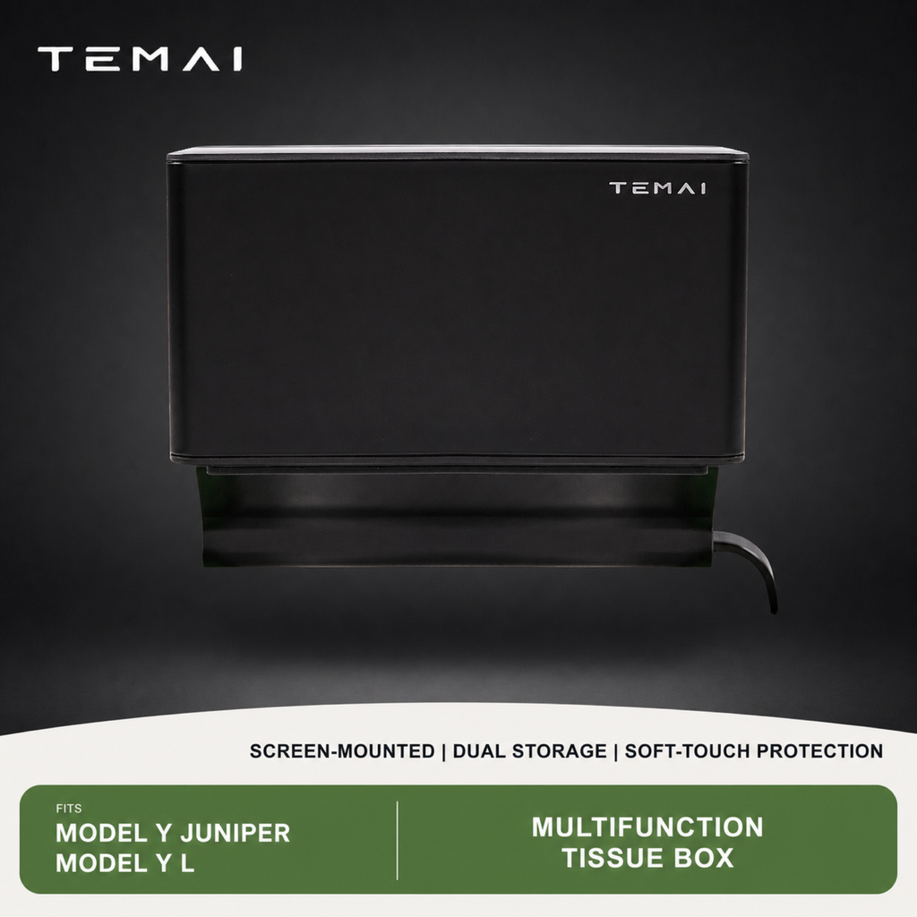 TEMAI Multifunction Tissue Box compatible with Tesla Model Y Juniper / Y L
