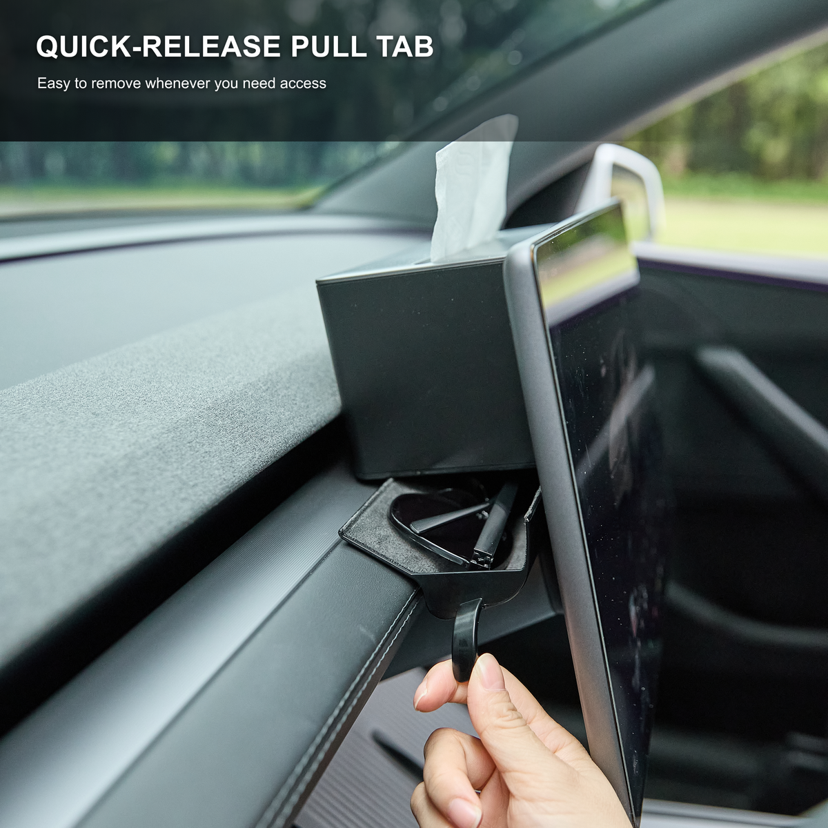 TEMAI Multifunction Tissue Box compatible with Tesla Model Y Juniper / Y L