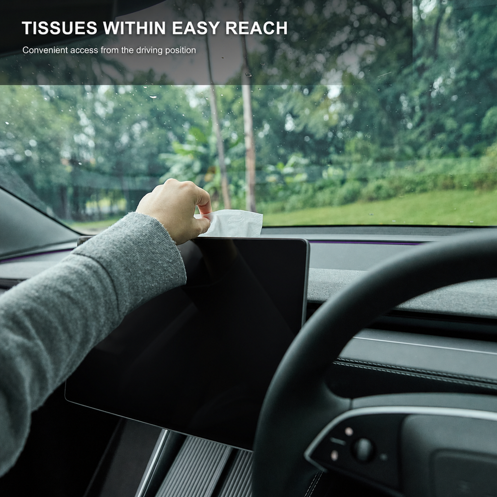 TEMAI Multifunction Tissue Box compatible with Tesla Model Y Juniper / Y L