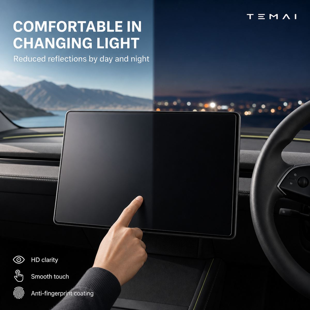 16-Inch Tempered Glass Screen Protector for Tesla Model Y Juniper & YL